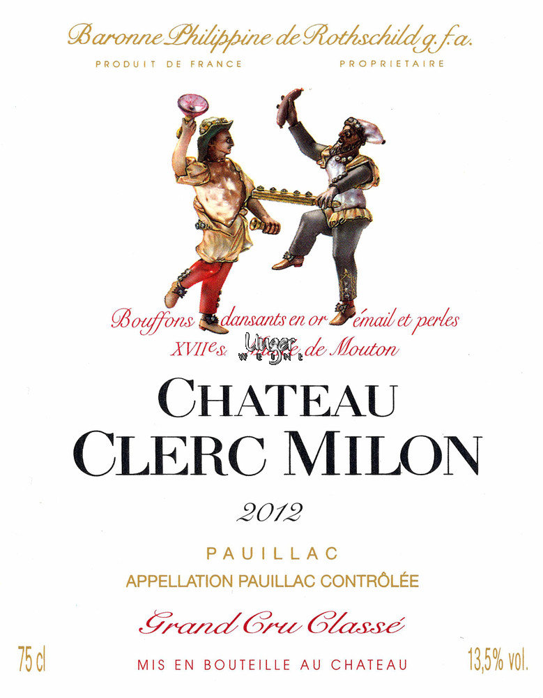 2012 Chateau Clerc Milon Rothschild Pauillac