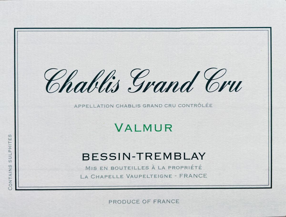 Domaine Bessin Tremblay - Chablis Valmur Grand Cru 2023 0,75 L