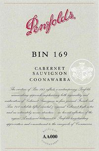 Penfolds - Cabernet Sauvignon Bin 169 Coonawarra 2022