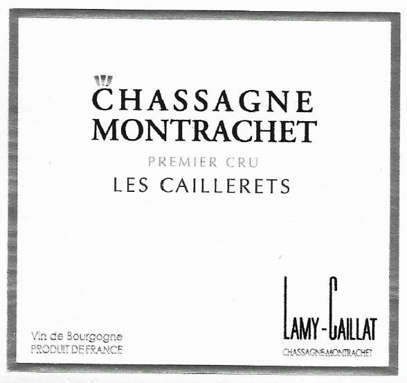 F. Lamy - Caillat - Chassagne-Montrachet 1er Cru Les Caillerets 2019 0,75 L