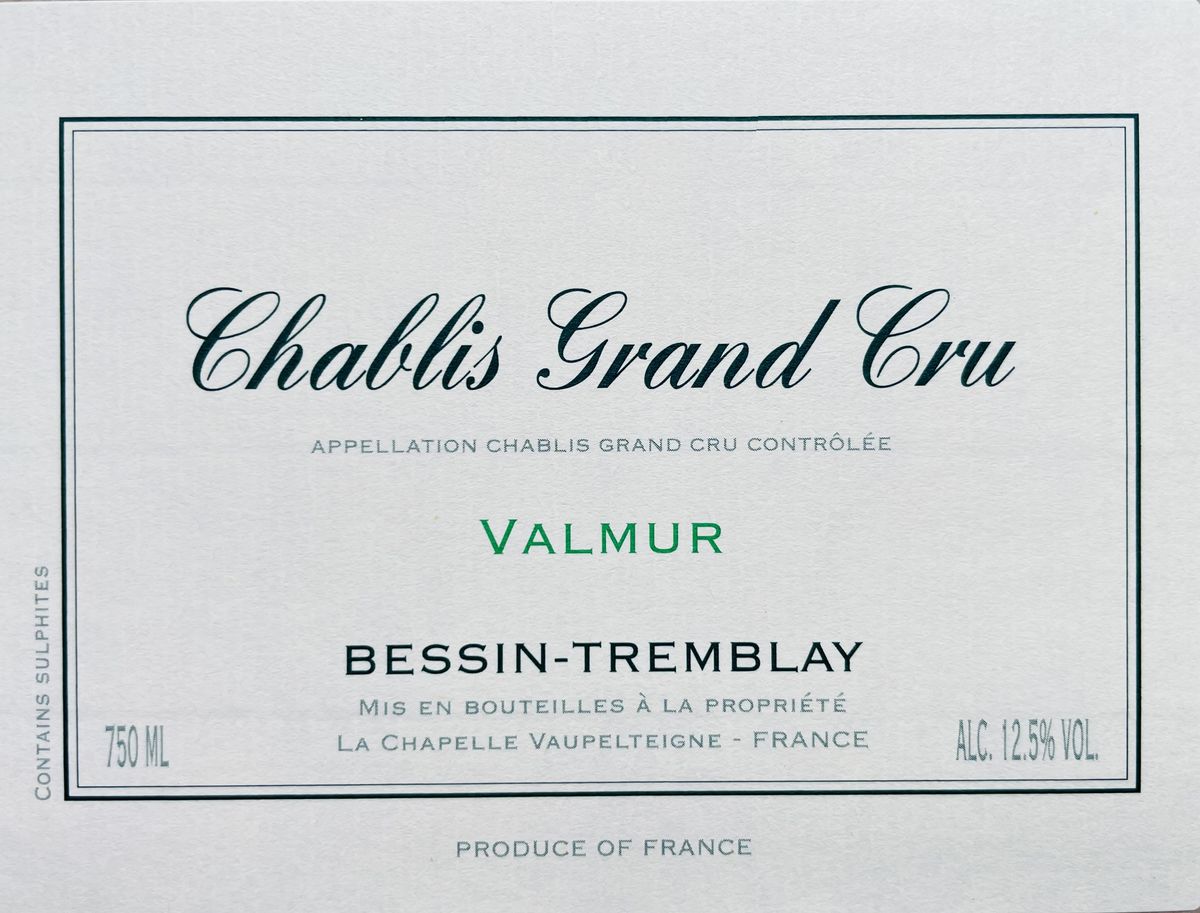 Domaine Bessin Tremblay - Chablis Valmur Grand Cru 2023