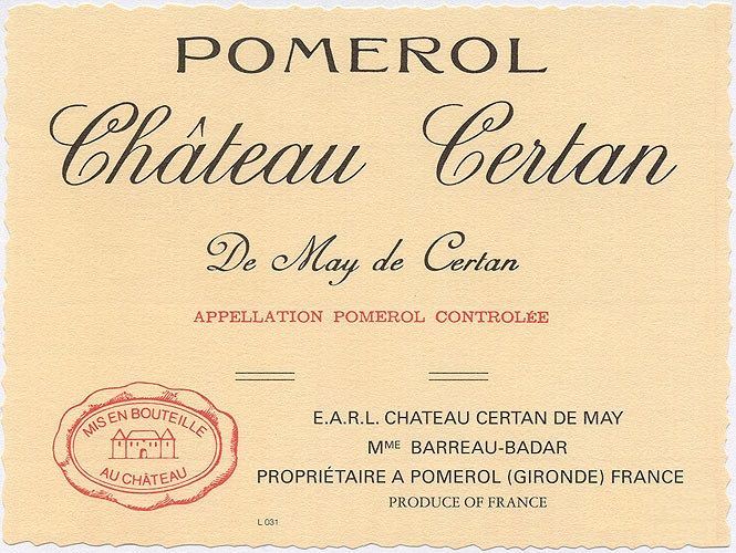 Chateau Certan de May 2008 0,75 L