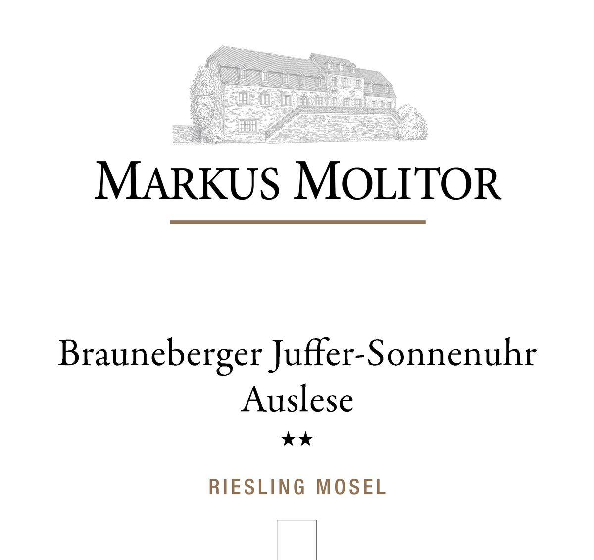 Molitor, Markus - Brauneberger Juffer Sonnenuhr Riesling Auslese ** Weiße Kapsel 2020 0,75 L