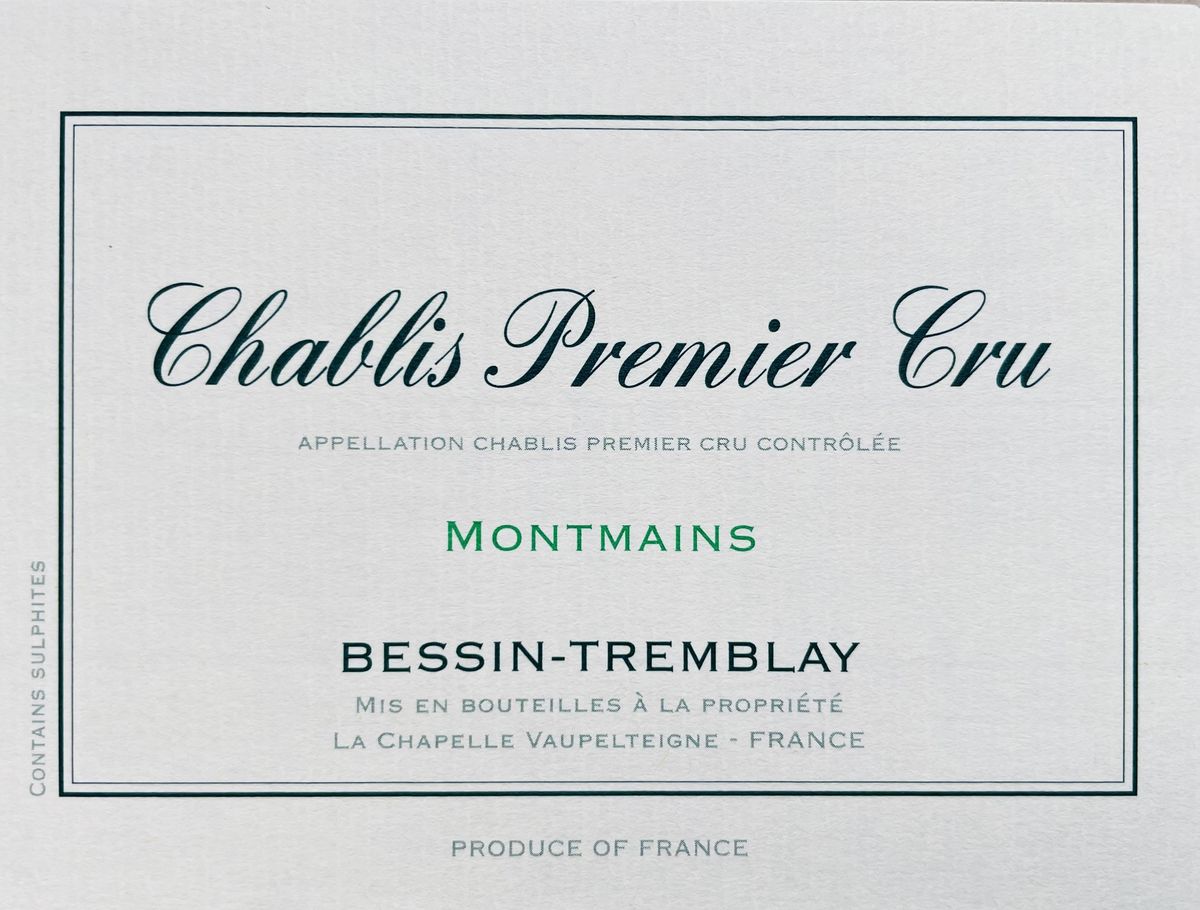Domaine Bessin Tremblay - Chablis Montmains 1er Cru 2022 0,75 L
