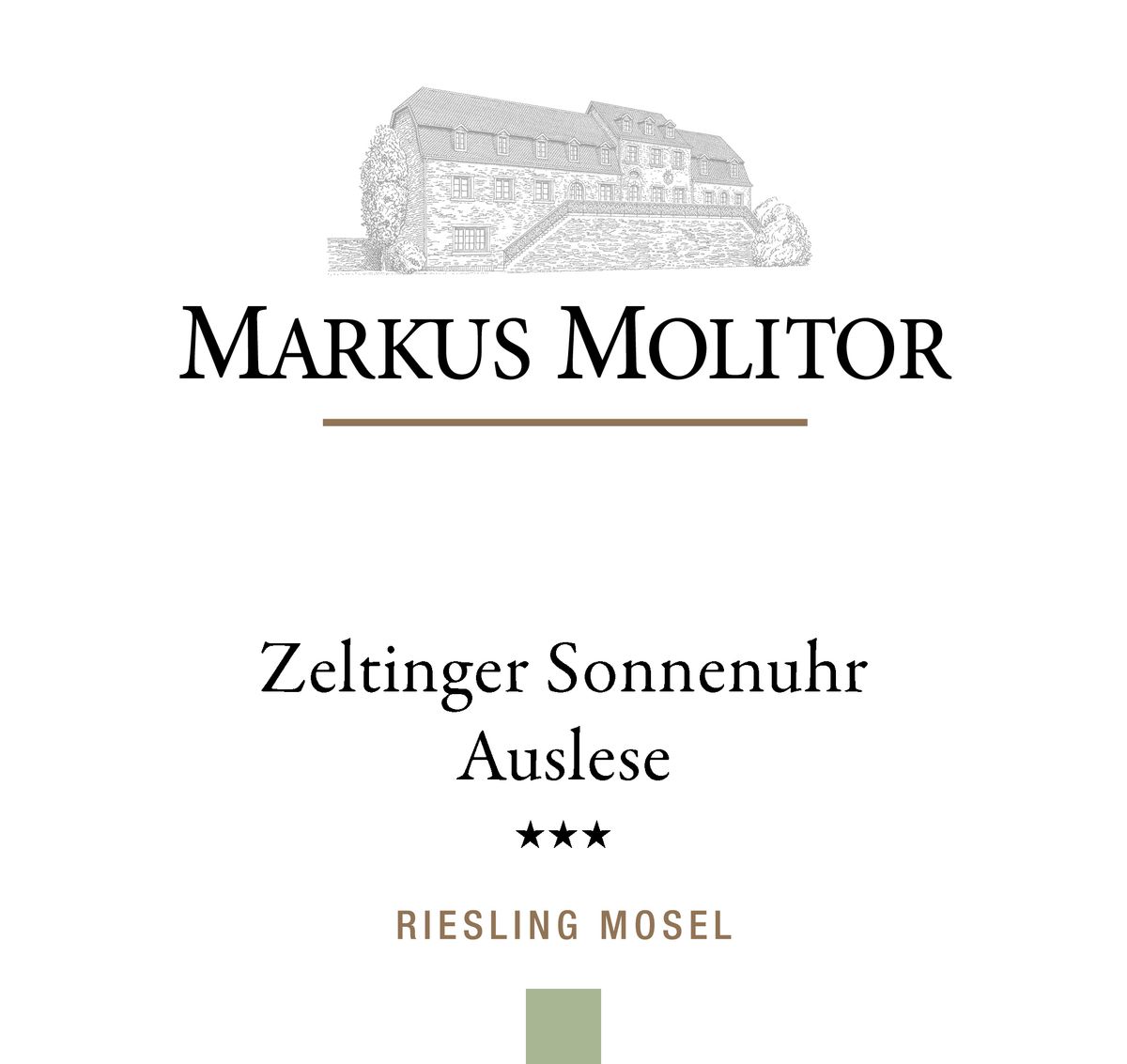 Molitor, Markus - Zeltinger Sonnenuhr Riesling Auslese *** Grüne Kapsel 2019 0,75 L