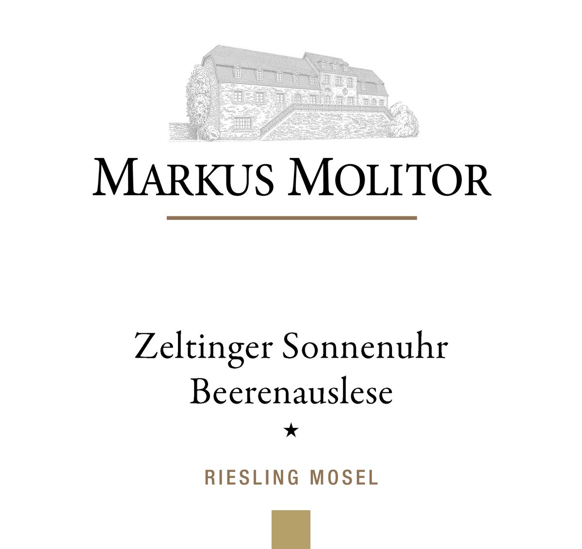 Molitor, Markus - Zeltinger Sonnenuhr Riesling Beerenauslese * Goldkapsel 2017 0,375 L