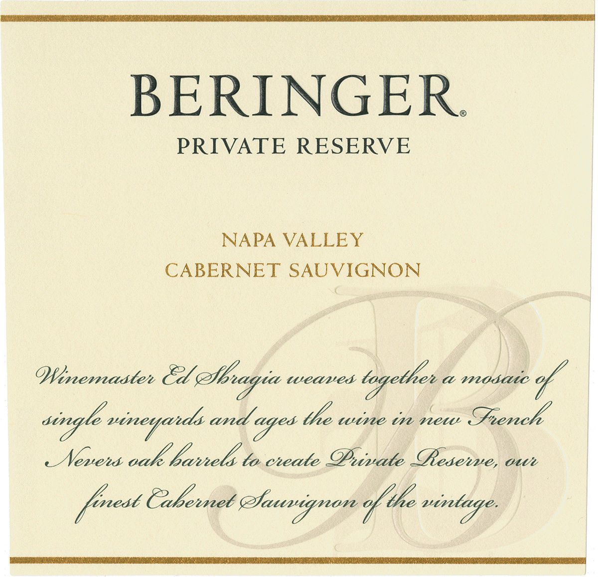 Beringer - Cabernet Sauvignon Private Reserve 1994