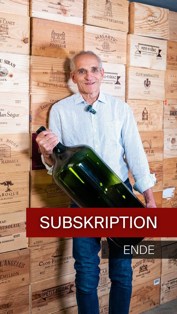 Endspurt in der Bordeaux-Subskription! 🍷⏳
Nur noch bis Sonntag, den 6. September, könnt ihr eure Abfüllanweisungen für Sonderformate abgeben. Wichtig: Als Sonderformat gilt alles, was von der klassischen 0,75-Liter-Flasche abweicht. Also auch die Halbflasche.
Gerade in diesem grandiosen Jahrgang legen wir euch besondere Formate wärmstens ans Herz. Solche Abfüllungen sorgen später garantiert für ordentlich Besitzerstolz. 😄
Nach Ablauf der Frist sind keine Sonderabfüllungen mehr möglich. Die Subskription bei Unger Weine läuft selbstverständlich weiter. Allerdings sind bereits einige Châteaux ausverkauft. Deshalb gilt: Lieber früher als später sichern!
Alle verfügbaren Weine und Formate findet ihr auf unserer Subskriptions-Page.
#Bordeaux #Subskription #BordeauxEnPrimeur #FineWine #Magnum