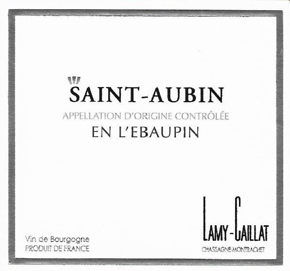 F. Lamy - Caillat - Saint-Aubin Blanc En l´Ebaupin 2019