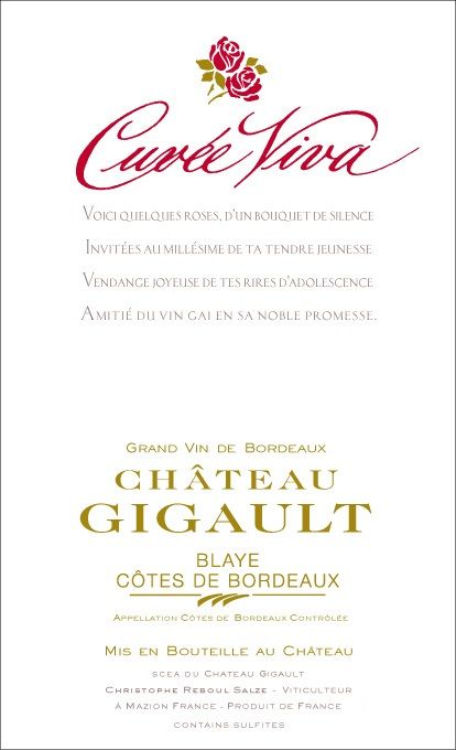Chateau Gigault Cuvee Viva 2000 0,75 L