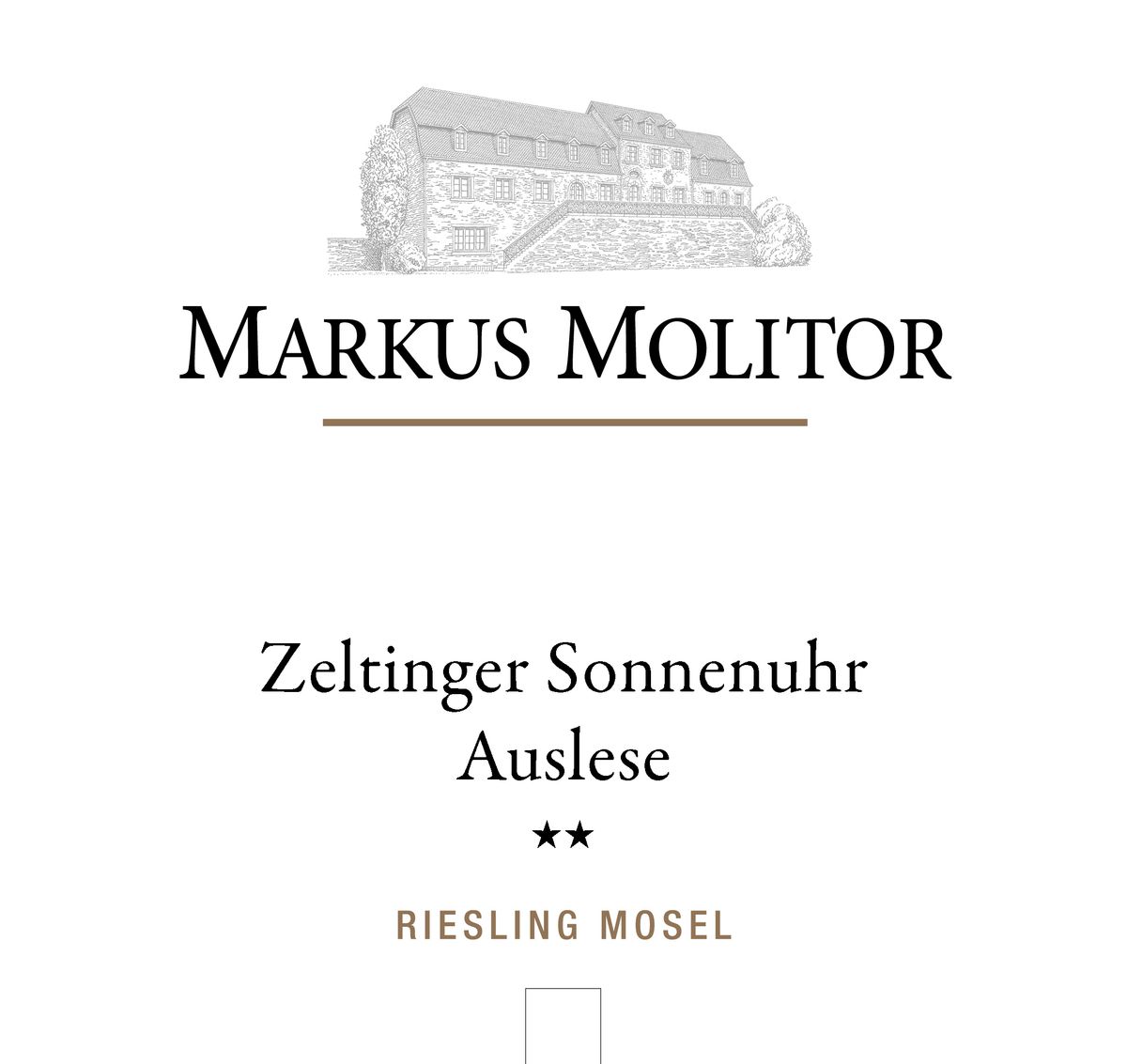 Molitor, Markus - Zeltinger Sonnenuhr Riesling Auslese ** Weisse Kapsel 2020 0,75 L
