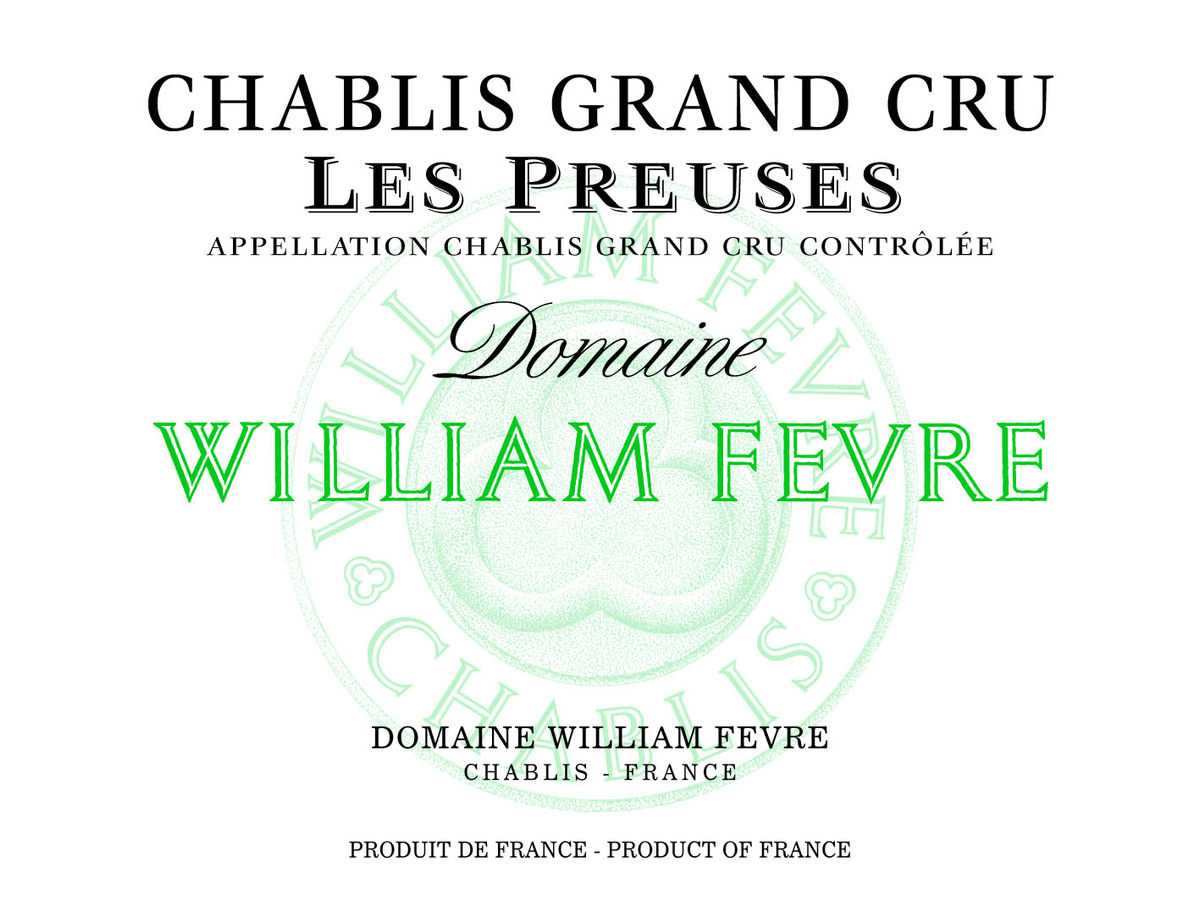 Domaine William Fevre - Chablis Les Preuses Domaine Grand Cru 2020 0,75 L