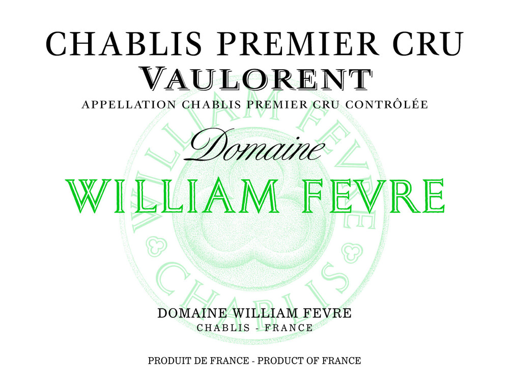 Domaine William Fevre - Chablis Vaulorent Domaine 1er Cru 2020