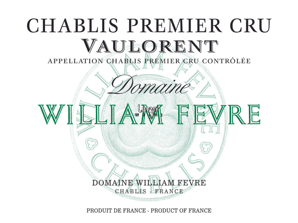 2020 Chablis Vaulorent Domaine 1er Cru Domaine William Fevre Chablis