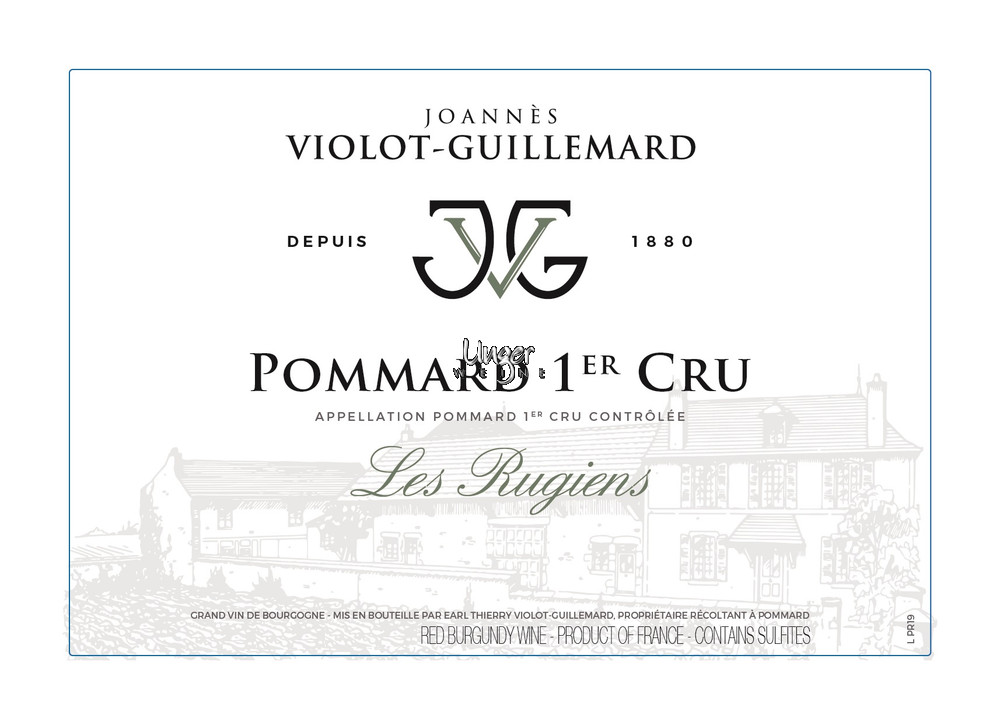 2021 Pommard Les Rugiens 1er Cru Joannes Violot-Guillemard Cote de Beaune