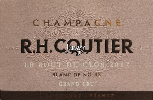 2017 Cuvee Le Bout Du Clos Grand Cru Extra Brut Coutier Champagne
