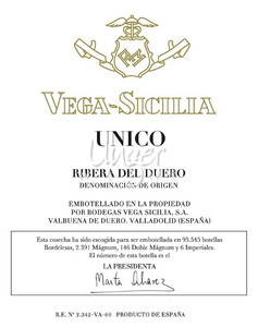 2010 Unico Vega Sicilia Ribera del Duero