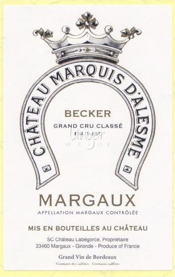Chateau Marquis d´Alesme Becker 2022 0,75 L