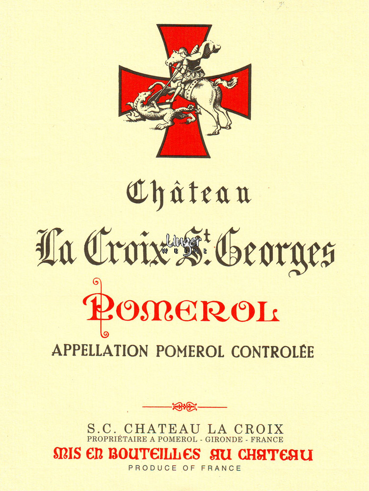2012 Chateau La Croix Saint Georges Pomerol
