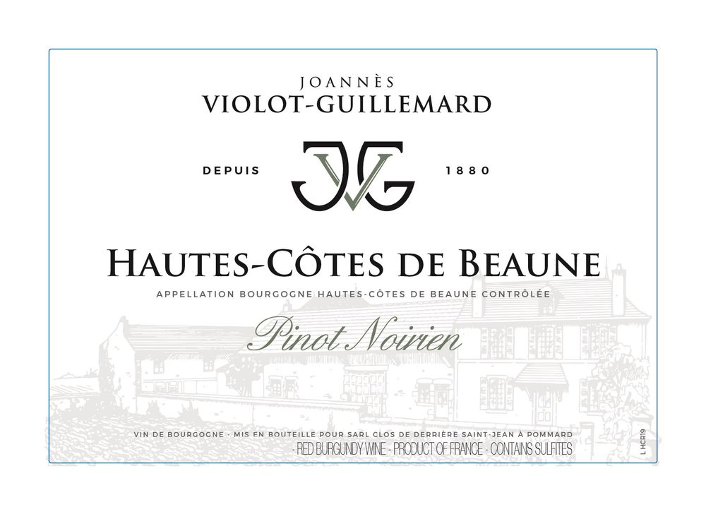 2022 Hautes-Cotes de Beaune En Chateau Clos Monopol blanc Joannes Violot-Guillemard Cote de Beaune