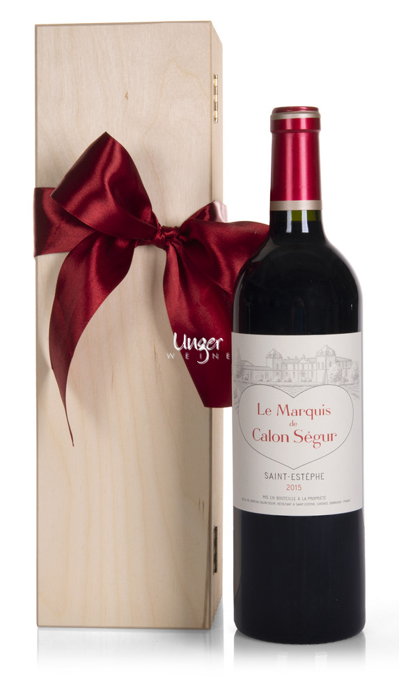 Chateau Calon Segur - Marquis de Calon in Geschenkholzkiste 2015