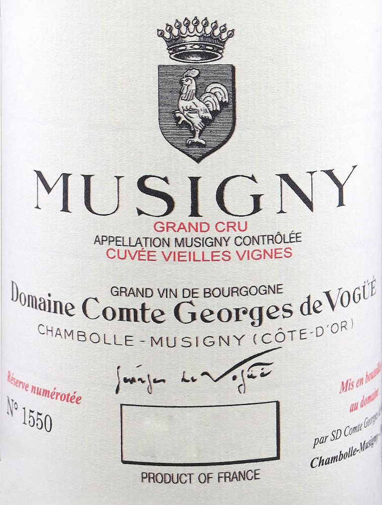 2021 Musigny Vieilles Vignes Grand Cru Comte Georges de Vogue Burgund