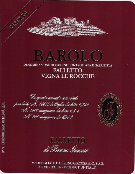 Giacosa, Bruno - Barolo Le Rocche Falletto Riserva 2014
