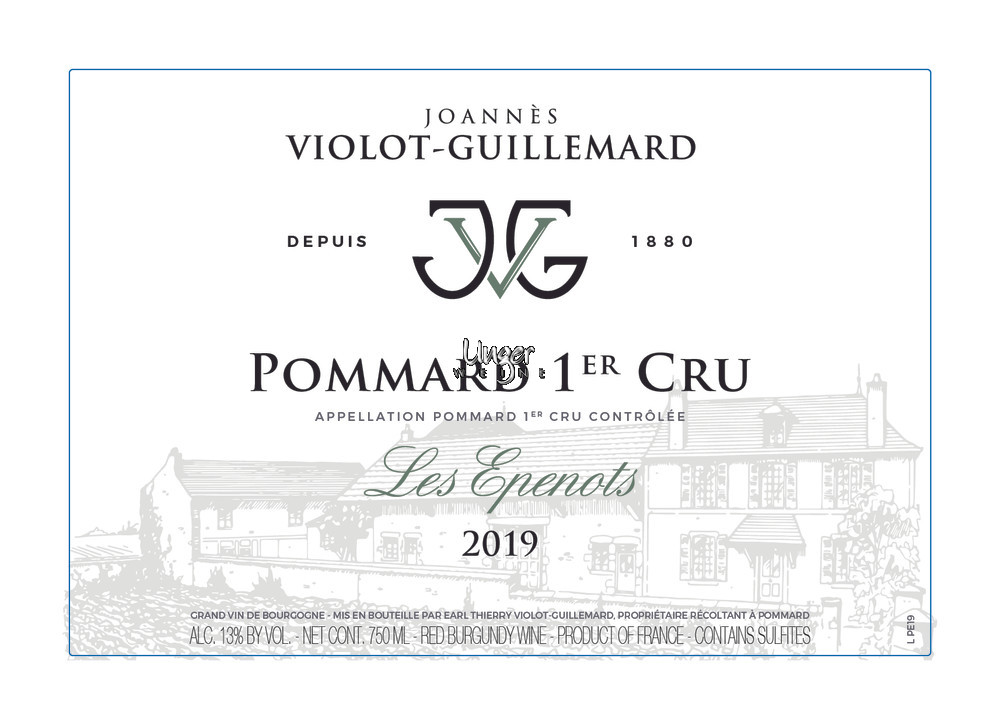 2019 Pommard les Epenots 1er Cru Joannes Violot-Guillemard Cote de Beaune