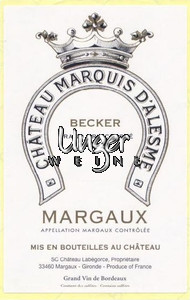 2016 Chateau Marquis d´Alesme Becker Margaux