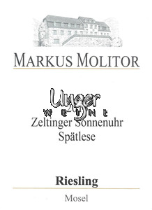 2015 Zeltinger Sonnenuhr Riesling Spätlese Weisse Kapsel Molitor, Markus Mosel