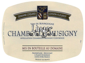 2018 Chambolle Musigny AC Coquard Loison Fleurot Cote de Nuits