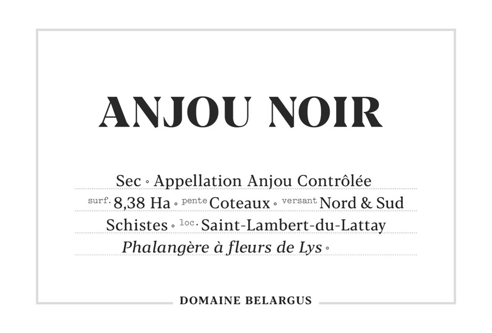 Domaine Belargus - Anjou Noir 2022 0,75 L