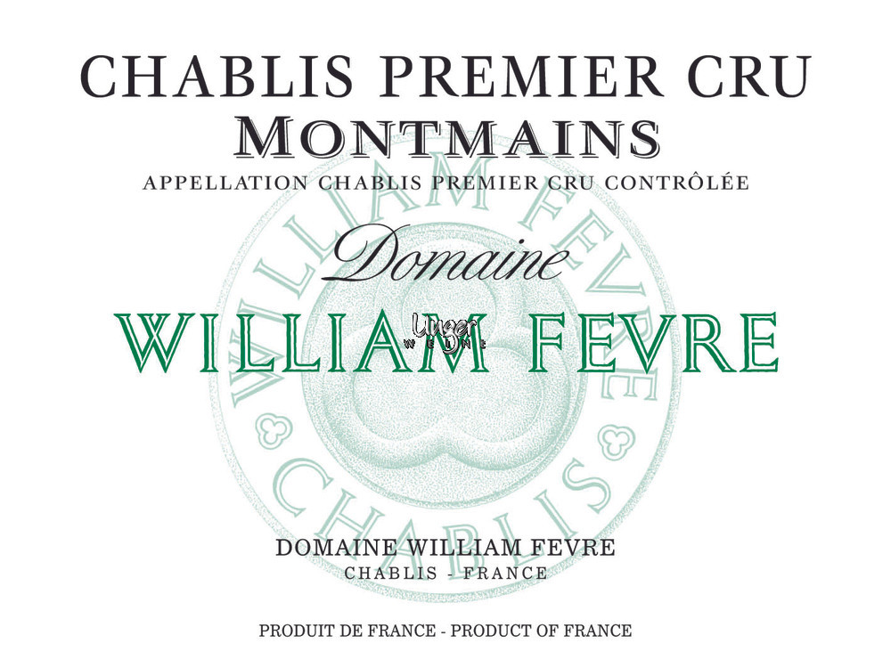 2020 Chablis Montmains Domaine 1er Cru Domaine William Fevre Chablis