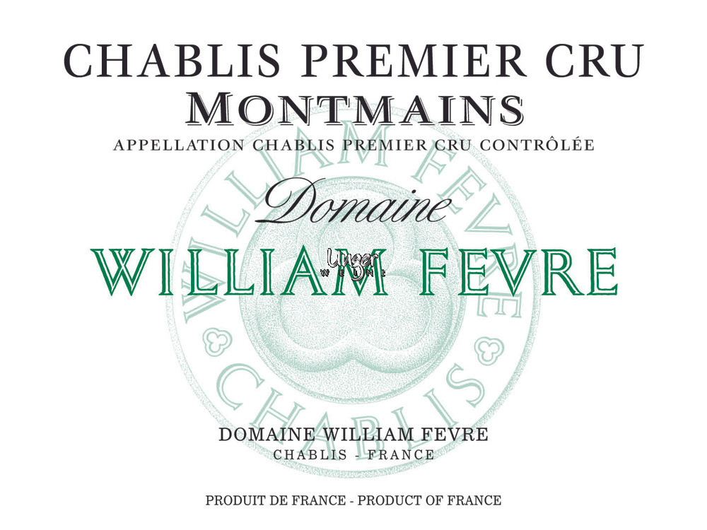 2020 Chablis Montmains Domaine 1er Cru Domaine William Fevre Chablis