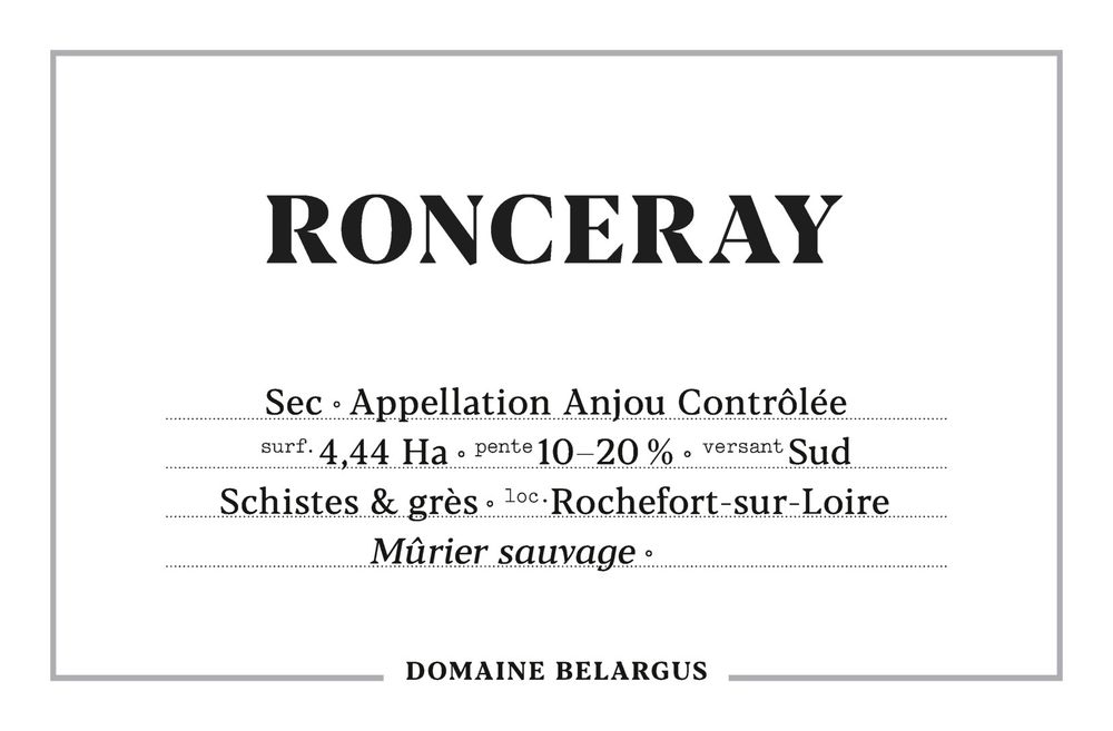 Domaine Belargus - Ronceray 2022 3er Vorteilspaket