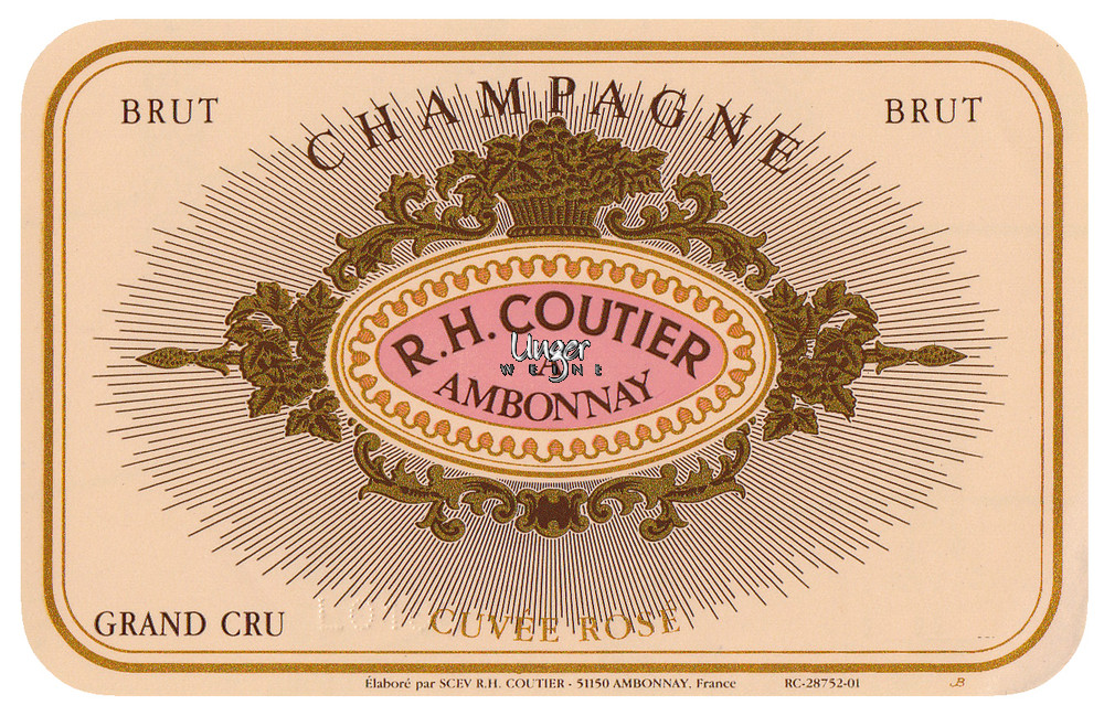 Champagne Brut Rose Grand Cru Coutier Champagne