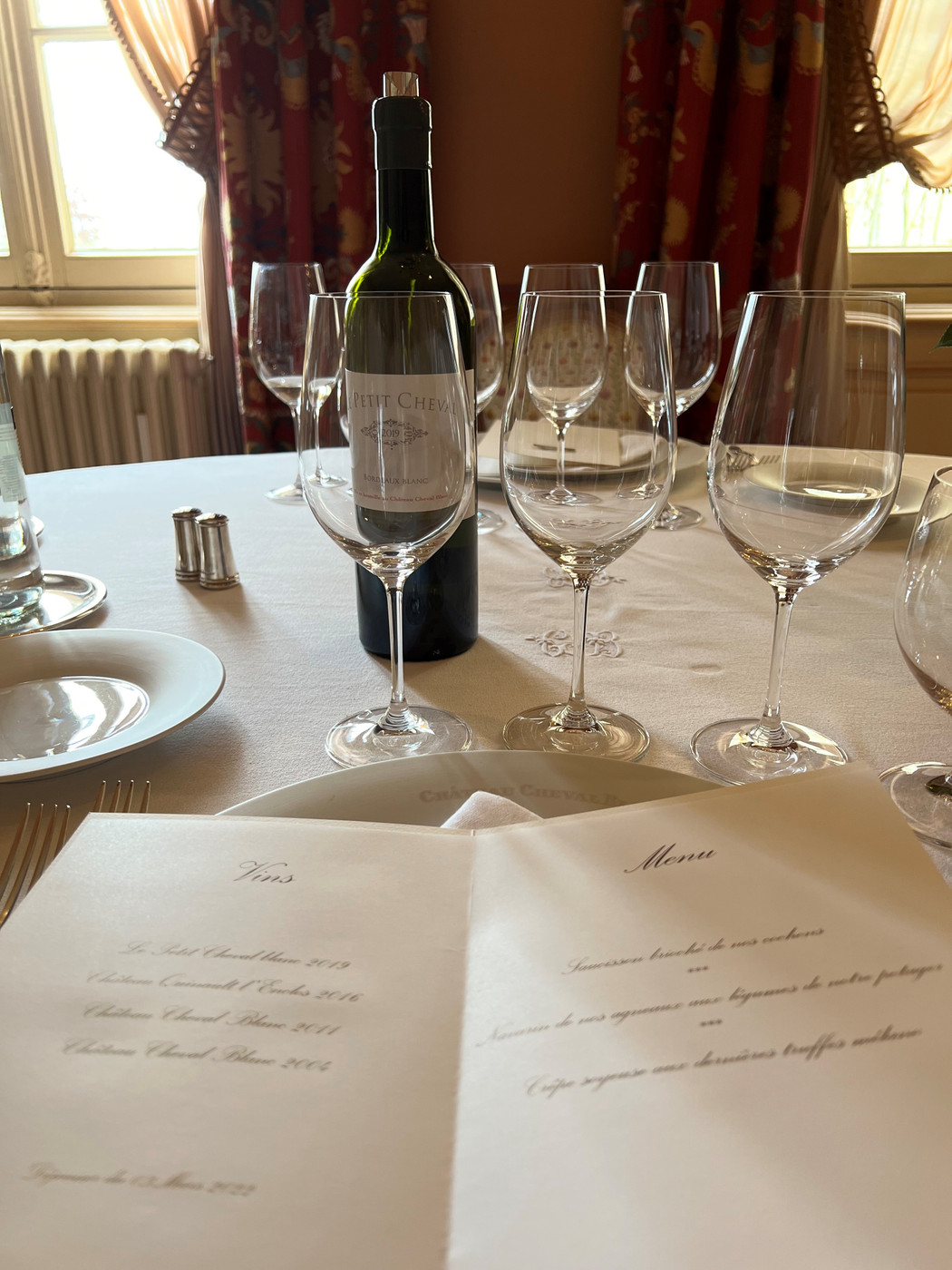Mittagessen auf Chateau Cheval Blanc