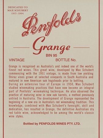 Penfolds - Grange 2001