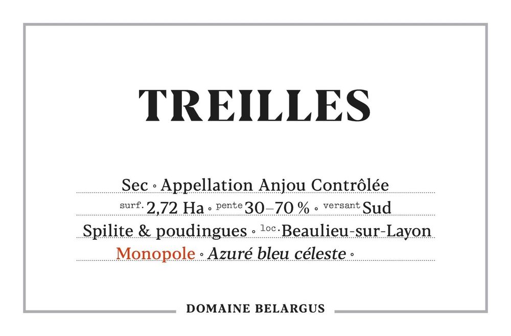 Domaine Belargus - Treilles 2020 0,75 L