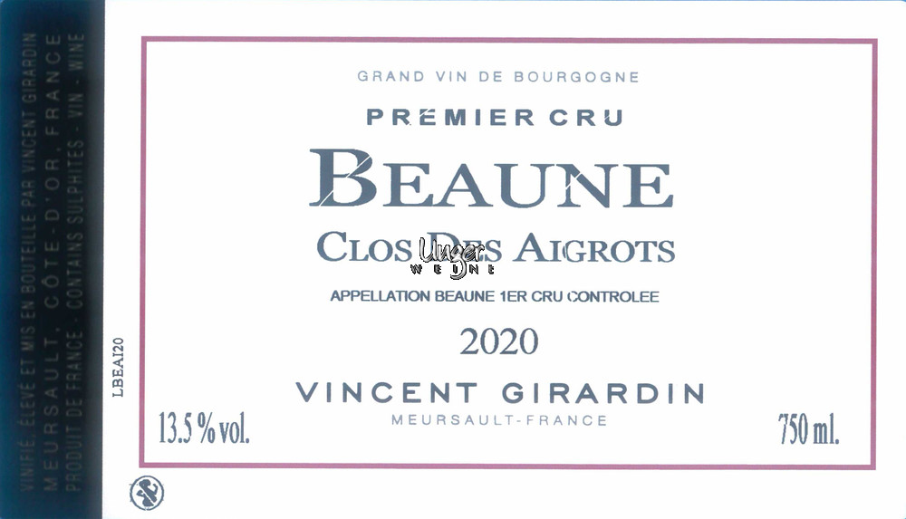 2021 Beaune 1er Cru Clos des Aigrots Girardin, Vincent Cote de Beaune