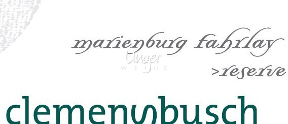 Busch, Clemens - Riesling Marienburg Fahrlay Reserve Grosse Lage 2019