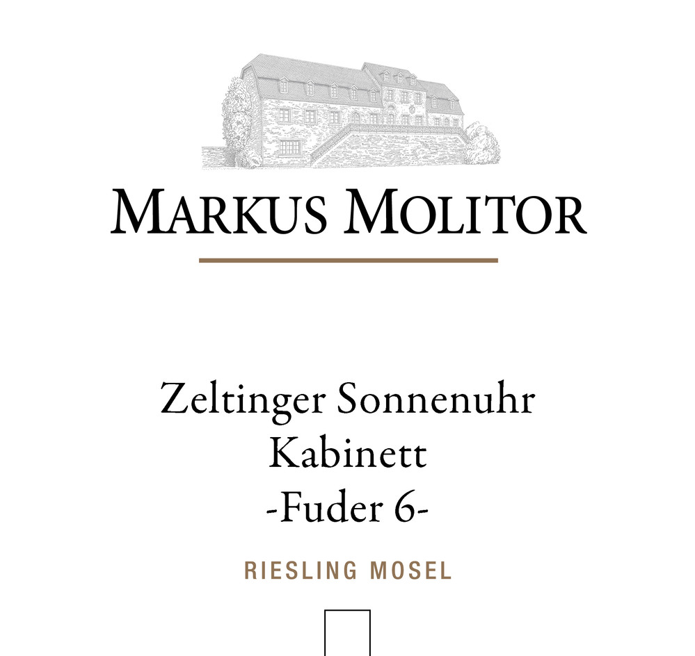 Molitor, Markus - Zeltinger Sonnenuhr Riesling Kabinett trocken Fuder 6 Weisse Kapsel 2011