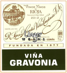 2012 Vina Gravonia Blanco Crianza Heredia, Lopez Rioja