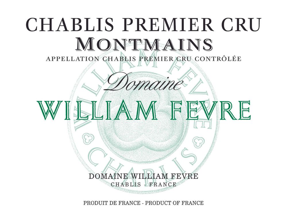 Domaine William Fevre - Chablis Montmains Domaine 1er Cru 2020