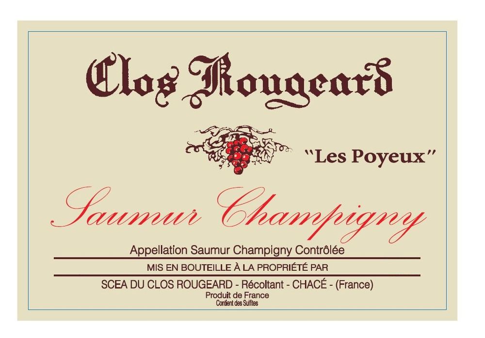 Clos Rougeard - Saumur Champigny Les Poyeux 2019 0,75 L