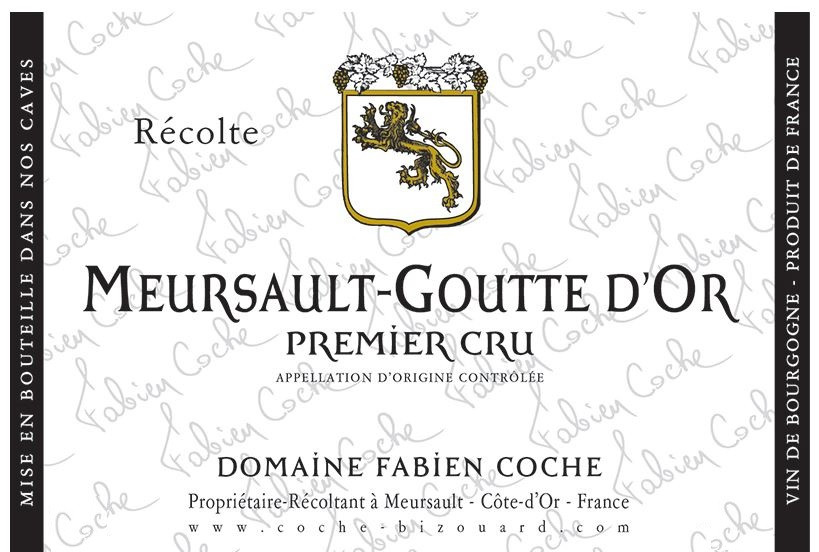 Domaine Fabien Coche - Meursault Goutte D’Or 1er Cru 2021 0,75 L