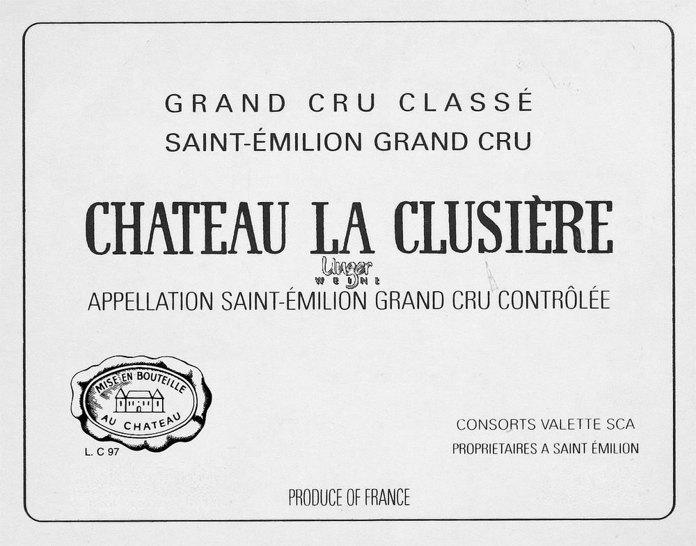 2001 Chateau La Clusiere Saint Emilion