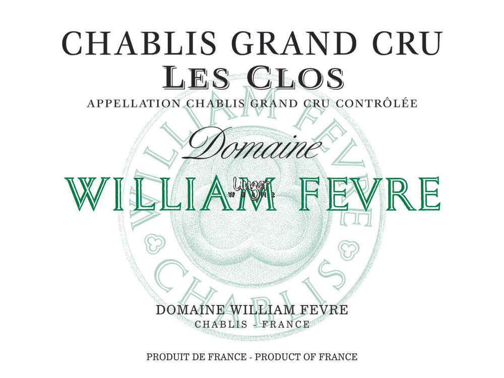 2020 Chablis Les Clos Domaine Grand Cru Domaine William Fevre Chablis