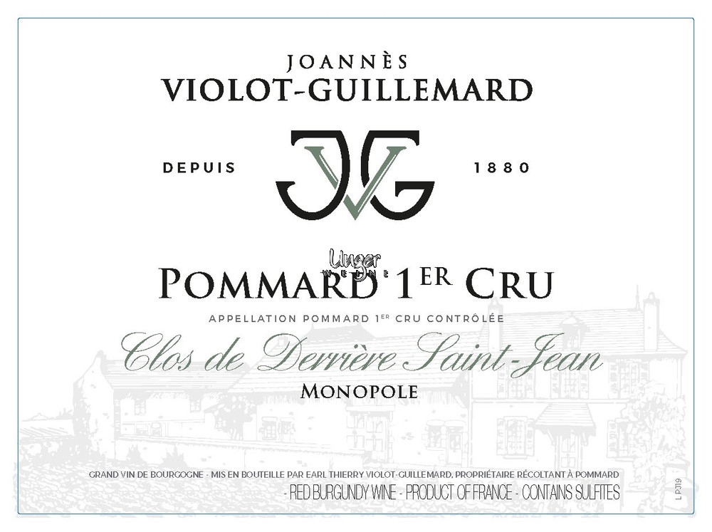 2020 Pommard Clos de Derriere St-Jean Joannes Violot-Guillemard Cote de Beaune