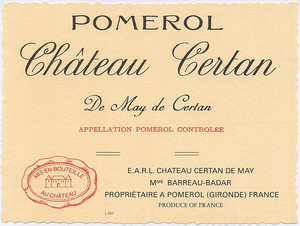 2020 Chateau Certan de May Pomerol